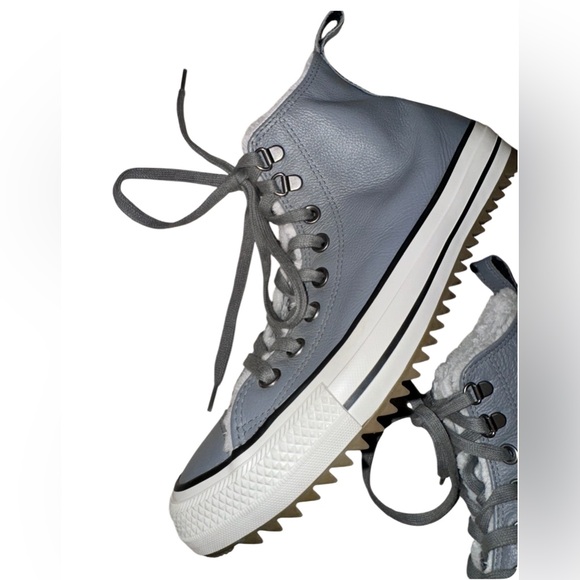 WRn1X CONVERSE ALL STAR Leather fur hiker boots men’s size 7 women's size 9 - Picture 12 of 17